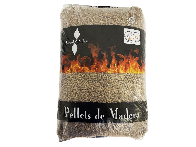Saco de pellets de madera de 15 kg certificado ENplus A1